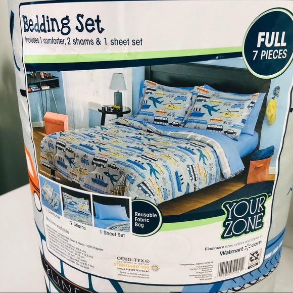 Your Zone Bedding Your Zone Transportation Full 7pc Bedding Set